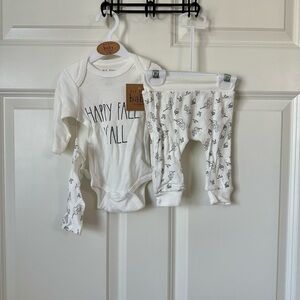 Rae Dunn 0-3m Baby Girl Fall Outfit